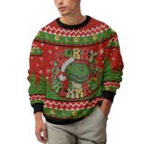 Hooktab Toy Story Merry Rexmas Ugly Christmas Sweater
