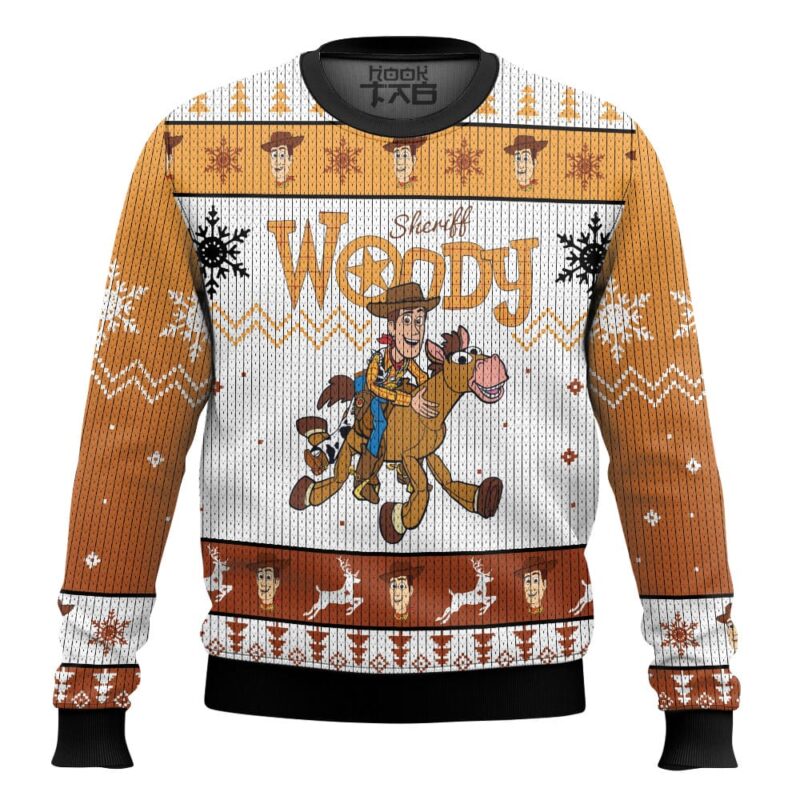 Hooktab Toy Story Sheriff Woody Ugly Christmas Sweater
