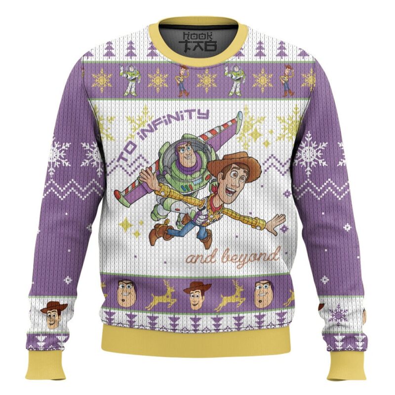 Hooktab Toy Story To Infinity And Beyond Ugly Christmas Sweater