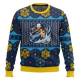 Hooktab Trafalgar D Water Law One Piece Ugly Christmas Sweater