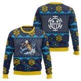 Hooktab Trafalgar D Water Law One Piece Ugly Christmas Sweater