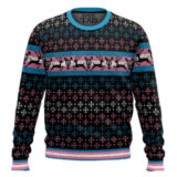 Hooktab Transgender Pride Flag LGBT Support Ugly Christmas Sweater