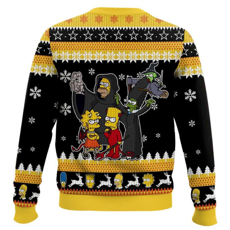 Hooktab Trick Or Treat The Simpsons Ugly Christmas Sweater Hooktab Trick Or Treat The Simpsons Ugly Christmas Sweater