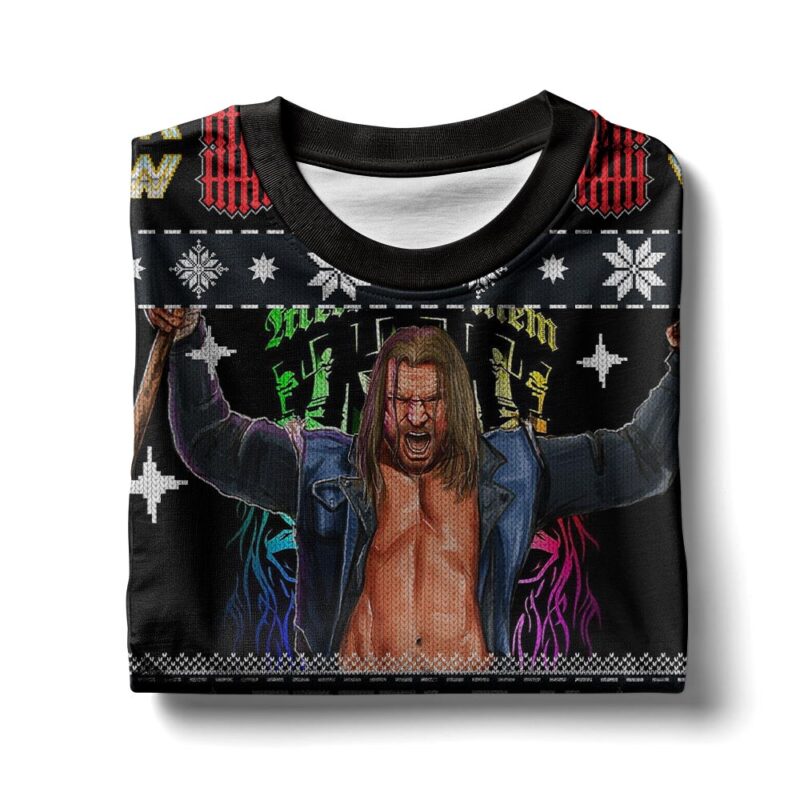 Hooktab Triple H WWE Ugly Christmas Sweater Hooktab Triple H WWE Ugly Christmas Sweater