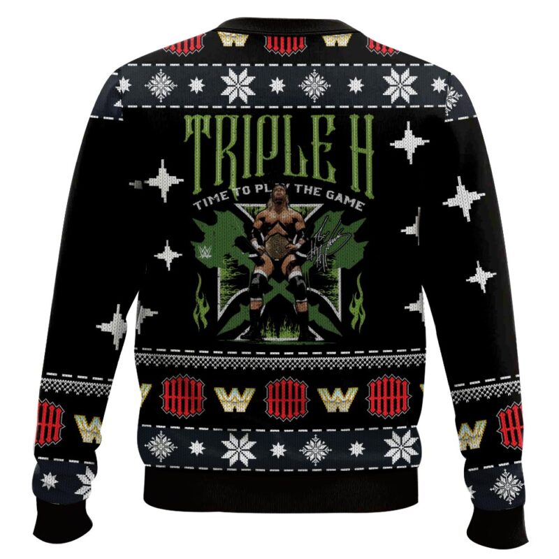 Hooktab Triple H WWE Ugly Christmas Sweater Hooktab Triple H WWE Ugly Christmas Sweater