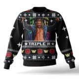 Hooktab Triple H WWE Ugly Christmas Sweater