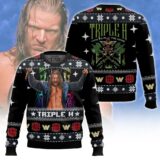 Hooktab Triple H WWE Ugly Christmas Sweater