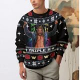 Hooktab Triple H WWE Ugly Christmas Sweater