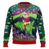 Hooktab Tripping Santa Ugly Christmas Sweater