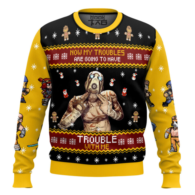 Hooktab Trouble Borderlands Ugly Christmas Sweater