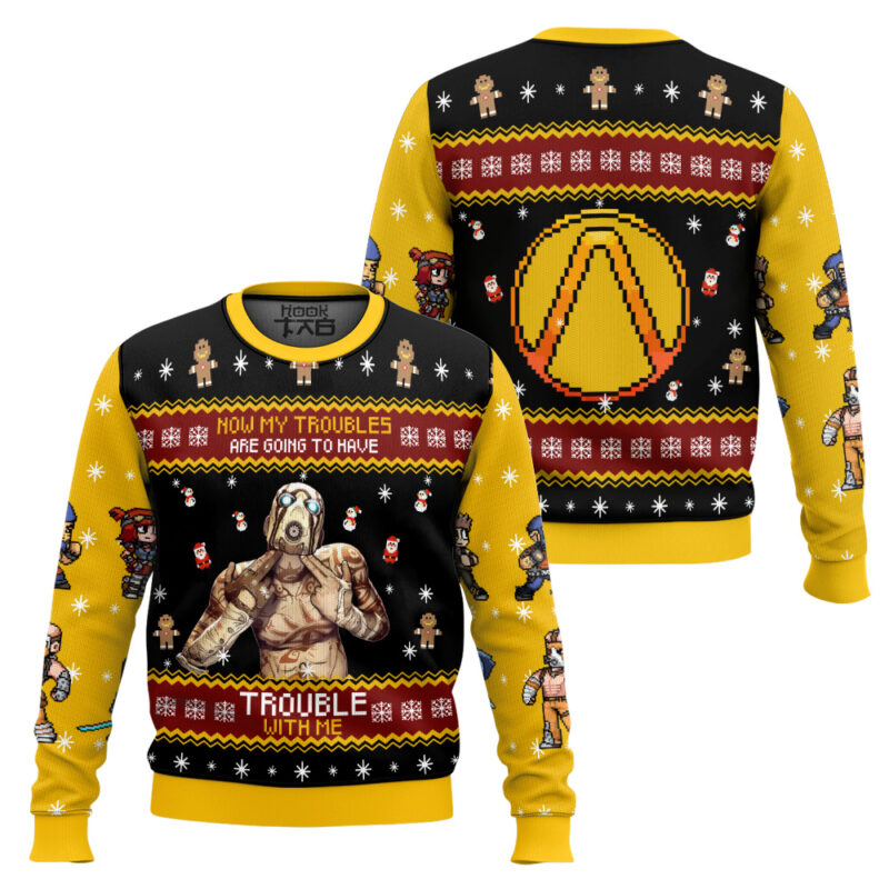 Hooktab Trouble Borderlands Ugly Christmas Sweater Hooktab Trouble Borderlands Ugly Christmas Sweater
