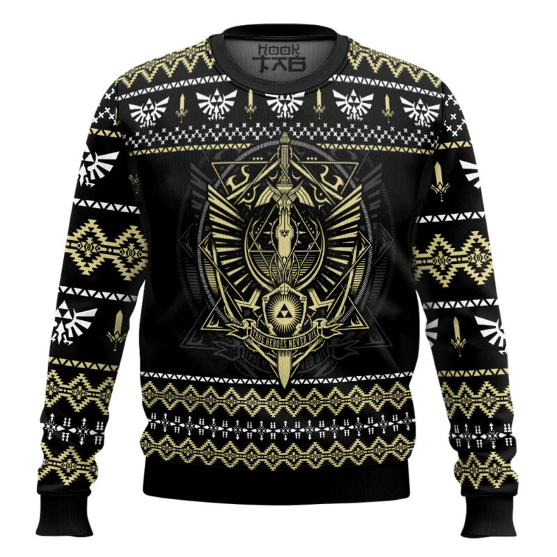Hooktab True Heroes Never Die The Legend Of Zelda Ugly Christmas Sweater