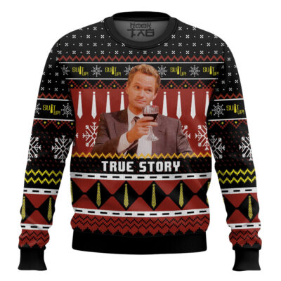 Hooktab True Story Barney Stinson How I Met Your Mother Ugly Christmas Sweater