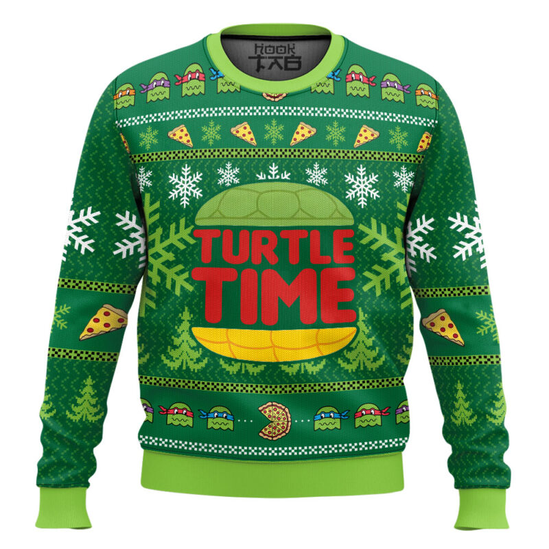 Hooktab Turtle Time Teenage Mutant Ninja Turtles Ugly Christmas Sweater