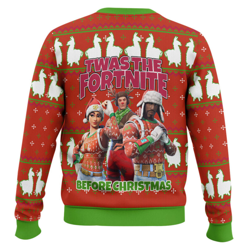 Hooktab Twas The Fortnite Before Christmas Ugly Christmas Sweater Hooktab Twas The Fortnite Before Christmas Ugly Christmas Sweater