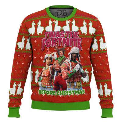 Hooktab Twas The Fortnite Before Christmas Ugly Christmas Sweater