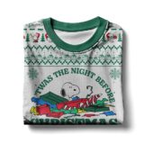 Hooktab Twas the night before Christmas The Charlie Brown and Snoopy Show Ugly Christmas Sweater