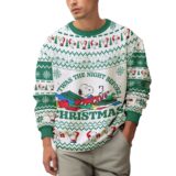 Hooktab Twas the night before Christmas The Charlie Brown and Snoopy Show Ugly Christmas Sweater