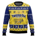 Hooktab Twisted Tea Make Me High Ugly Christmas Sweater