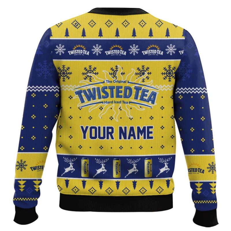 Hooktab Twisted Tea Make Me High Ugly Christmas Sweater Hooktab Twisted Tea Make Me High Ugly Christmas Sweater