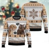 Hooktab Two Cats Talking Meme Ugly Christmas Sweater