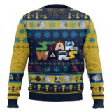 Hooktab Typography Art Star Wars Ugly Christmas Sweater