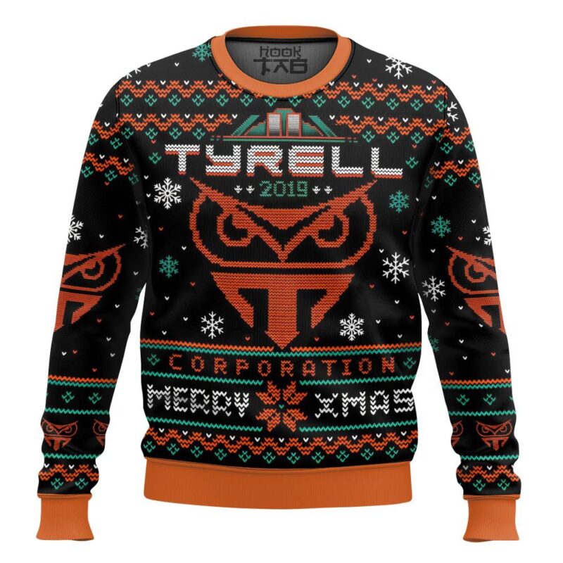 Hooktab Tyrell Corp Merry Xmas Blade Runner Ugly Christmas Sweater