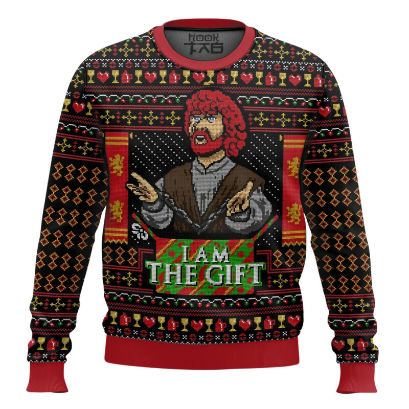 Hooktab Tyrion I Am The Gift Game Of Thrones Ugly Christmas Sweater Hooktab Tyrion I Am The Gift Game Of Thrones Ugly Christmas Sweater