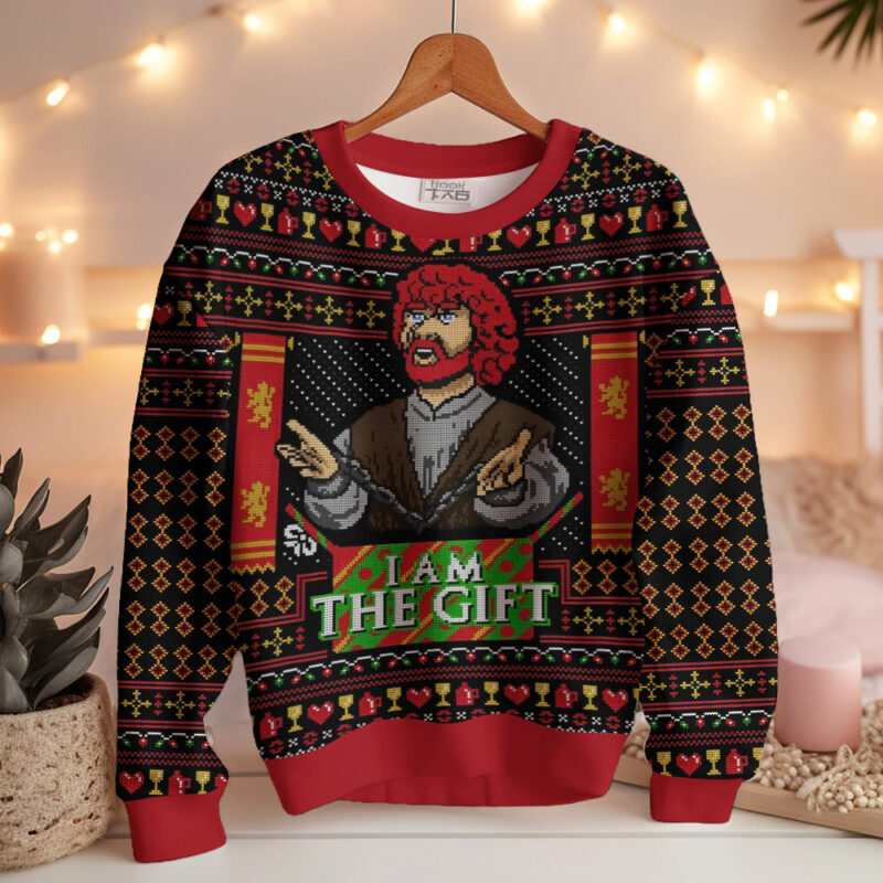 Hooktab Tyrion I Am The Gift Game Of Thrones Ugly Christmas Sweater Hooktab Tyrion I Am The Gift Game Of Thrones Ugly Christmas Sweater