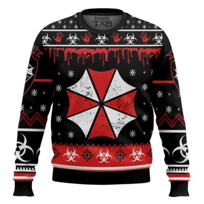 Hooktab Umbrella Co. Resident Evil Ugly Christmas Sweater