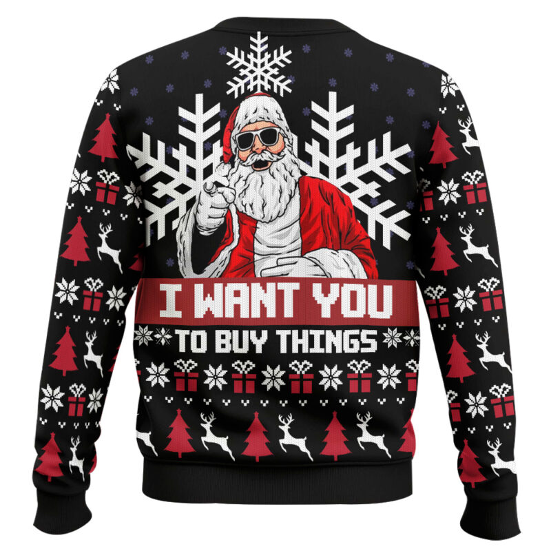 Hooktab Uncle Santa Claus Ugly Christmas Sweater Hooktab Uncle Santa Claus Ugly Christmas Sweater