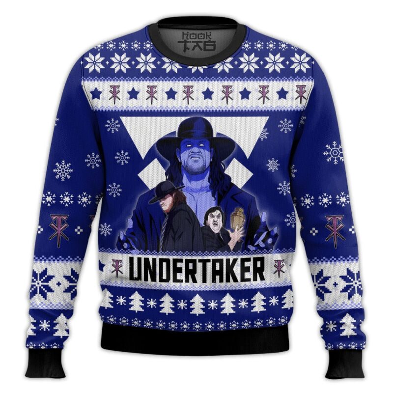 Hooktab Undertaker WWE Ugly Christmas Sweater