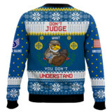 Hooktab US Air Force Don't Judge What You Don't Understand - Custom Name And Rank Ugly Sweater