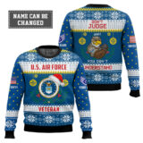 Hooktab US Air Force Don't Judge What You Don't Understand - Custom Name And Rank Ugly Sweater