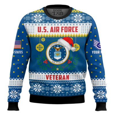 Hooktab US Air Force Don't Judge What You Don't Understand - Custom Name And Rank Ugly Sweater