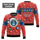 Hooktab US Air Force Freedom Is The Gift You Didn't Know You Needed - Custom Name And Rank Ugly Sweater