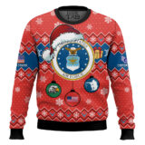 Hooktab US Air Force Freedom Is The Gift You Didn't Know You Needed - Custom Name And Rank Ugly Sweater