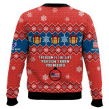Hooktab US Air Force Freedom Is The Gift You Didn't Know You Needed - Custom Name And Rank Ugly Sweater