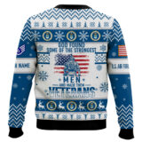 Hooktab US Air Force God Found The Strongest Men And Made Them Veteran - Custom Name And Rank Ugly Sweater