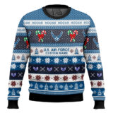 Hooktab US Air Force Hooah! - Custom Name Ugly Sweater