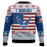 Hooktab US Air Force I Served - Custom Name, Rank And Years Of Service Ugly Sweater