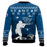 Hooktab US Air Force I Served My Country - Custom Name, Rank And Years Of Service Ugly Sweater