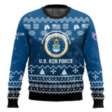 Hooktab US Air Force I Served My Country - Custom Name, Rank And Years Of Service Ugly Sweater