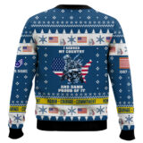 Hooktab US Air Force I Served My Country And Damn Proud Of It - Custom Name, Rank And Years Of Service Ugly Sweater