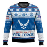 Hooktab US Air Force I Served My Country What Did You Do - Custom Name, Rank And Years Of Service Ugly Sweater