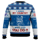 Hooktab US Air Force I Served My Country What Did You Do - Custom Name, Rank And Years Of Service Ugly Sweater