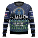 Hooktab US Air Force I Walked The Walk - Custom Name And Rank Ugly Sweater