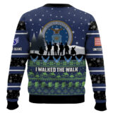 Hooktab US Air Force I Walked The Walk - Custom Name And Rank Ugly Sweater