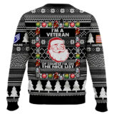 Hooktab US Air Force I'm A Veteran, Of Course I'm On The Nice List - Custom Name And Rank Ugly Sweater