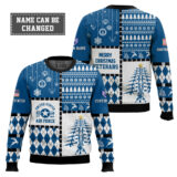 Hooktab US Air Force Merry Christmas Veteran - Custom Name And Rank Ugly Sweater